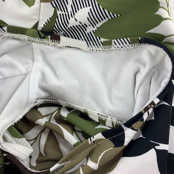 Catalina Medium 8 10 Swim Suit One Piece Floral CA19006 Olive Green Black White - Picture 5 of 5